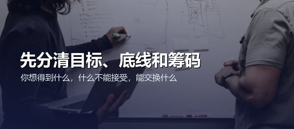 谈判前分别写清目标、底线、可交换条件和退出方案