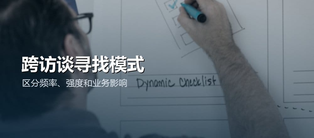 跨用户访谈比较频率强度和业务影响