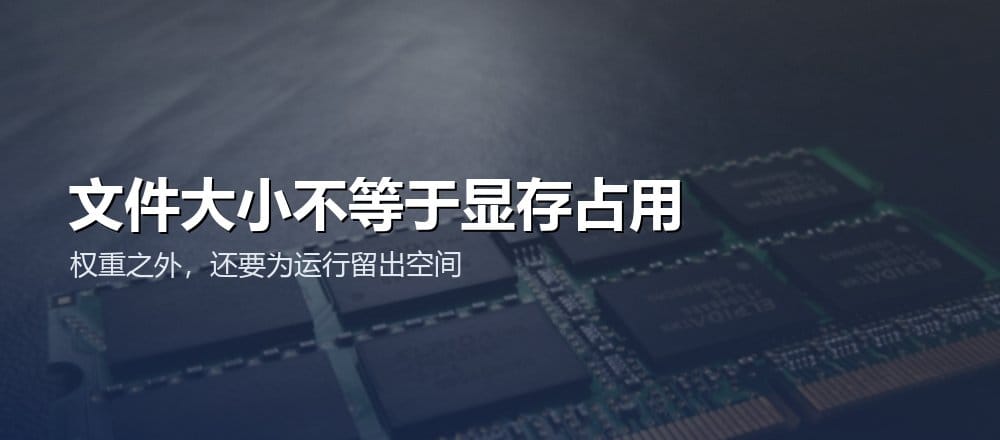 电脑内存模块特写,配文文件大小不等于显存占用