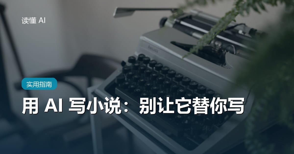 用 AI 写小说：别让它替你写，让它陪你写